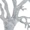 19" Silver Aluminum & Wood Tree-Inspired Contemporary Sculpture